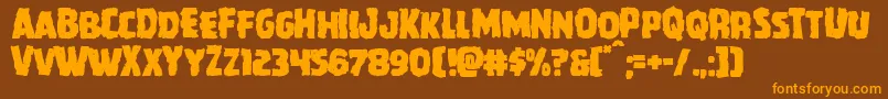 Howlinmadmangle Font – Orange Fonts on Brown Background