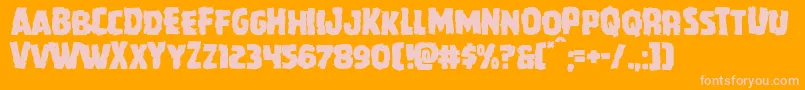 Howlinmadmangle Font – Pink Fonts on Orange Background