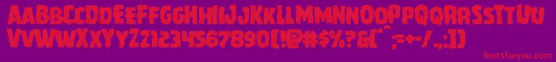 Howlinmadmangle Font – Red Fonts on Purple Background