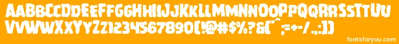 Howlinmadmangle Font – White Fonts on Orange Background