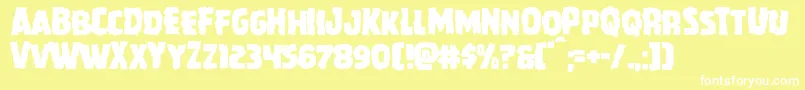 Howlinmadmangle Font – White Fonts on Yellow Background