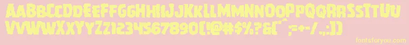 Howlinmadmangle Font – Yellow Fonts on Pink Background