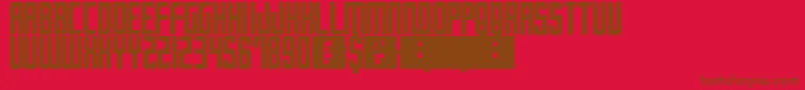 SoccerJersey Font – Brown Fonts on Red Background