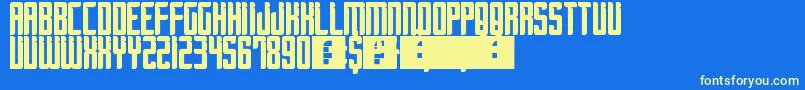 SoccerJersey Font – Yellow Fonts on Blue Background