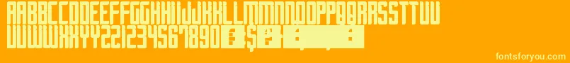 SoccerJersey Font – Yellow Fonts on Orange Background