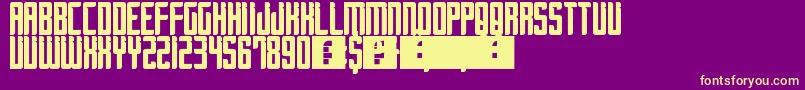 SoccerJersey Font – Yellow Fonts on Purple Background