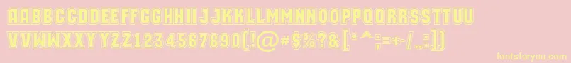 AMachinaortogr Font – Yellow Fonts on Pink Background