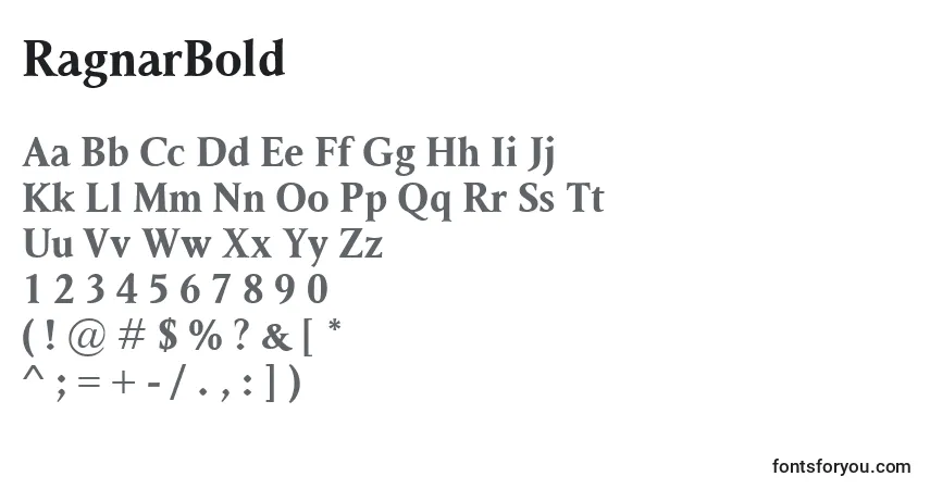 Шрифт RagnarBold – алфавит, цифры, специальные символы