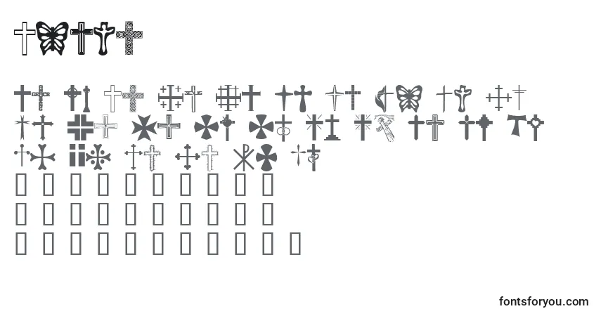 Шрифт Chric – алфавит, цифры, специальные символы