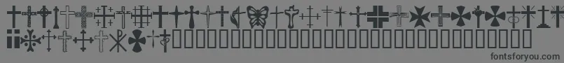 フォントChric – 黒い文字の灰色の背景