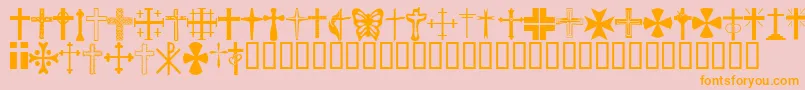 Шрифт Chric – оранжевые шрифты на розовом фоне