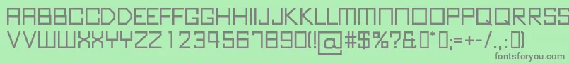 フォントKubusBold – 緑の背景に灰色の文字