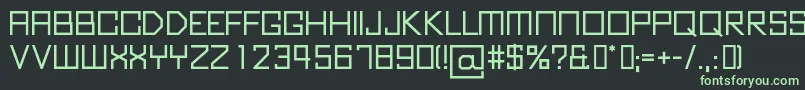 KubusBold Font – Green Fonts on Black Background