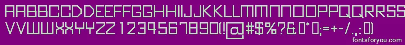 KubusBold Font – Green Fonts on Purple Background