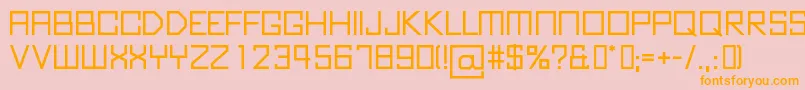 KubusBold Font – Orange Fonts on Pink Background