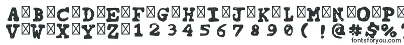 TipocarimbadoRegular-Schriftart – Schriftformen