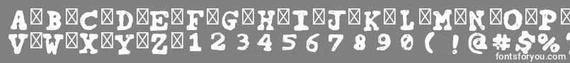 フォントTipocarimbadoRegular – 灰色の背景に白い文字