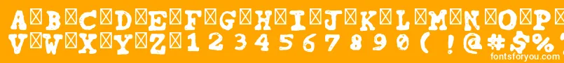Шрифт TipocarimbadoRegular – белые шрифты на оранжевом фоне