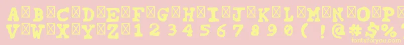 Police TipocarimbadoRegular – polices jaunes sur fond rose