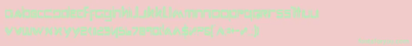 XephyrCondensed Font – Green Fonts on Pink Background