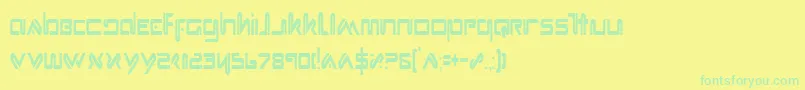Police XephyrCondensed – polices vertes sur fond jaune