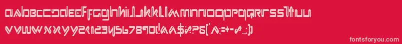 フォントXephyrCondensed – 赤い背景にピンクのフォント