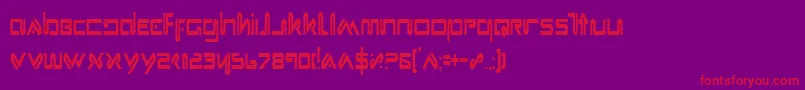 XephyrCondensed Font – Red Fonts on Purple Background