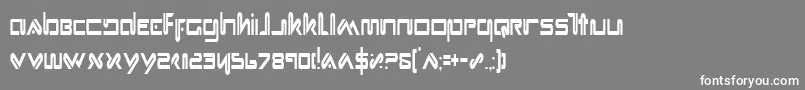 フォントXephyrCondensed – 灰色の背景に白い文字