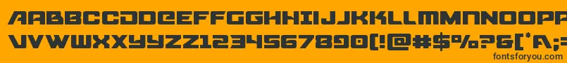 Aircruiserlight Font – Black Fonts on Orange Background