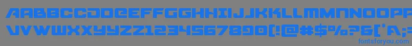 Шрифт Aircruiserlight – синие шрифты на сером фоне