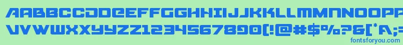 フォントAircruiserlight – 青い文字は緑の背景です。