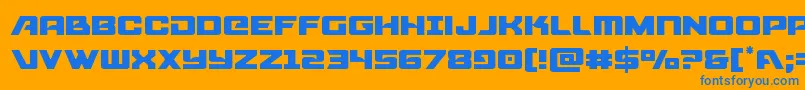Aircruiserlight Font – Blue Fonts on Orange Background