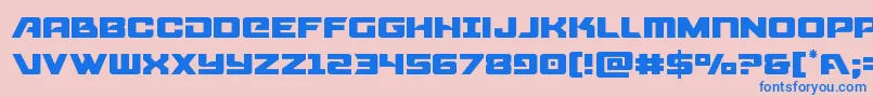 Aircruiserlight Font – Blue Fonts on Pink Background