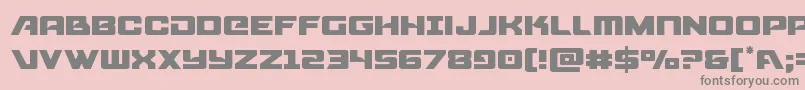Czcionka Aircruiserlight – szare czcionki na różowym tle