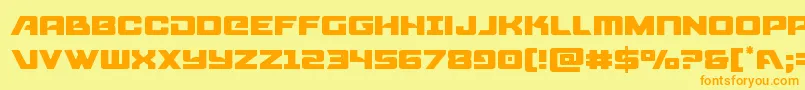 Aircruiserlight-fontti – oranssit fontit keltaisella taustalla