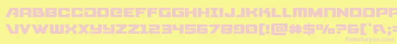 Aircruiserlight Font – Pink Fonts on Yellow Background