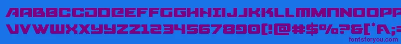 Aircruiserlight Font – Purple Fonts on Blue Background