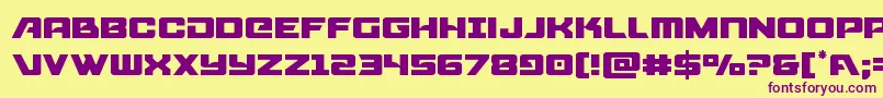 Aircruiserlight Font – Purple Fonts on Yellow Background