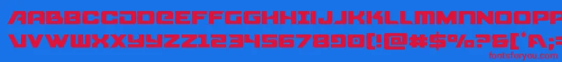 Aircruiserlight Font – Red Fonts on Blue Background