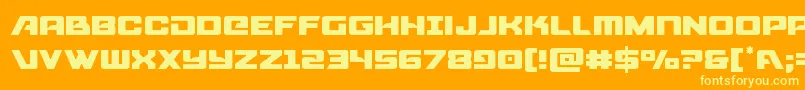 Aircruiserlight Font – Yellow Fonts on Orange Background