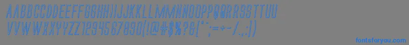 Alienleagueii3Dital Font – Blue Fonts on Gray Background