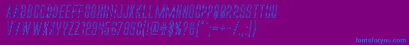Alienleagueii3Dital-Schriftart – Blaue Schriften auf violettem Hintergrund