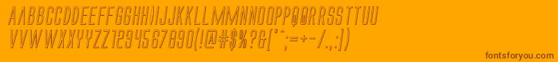 Alienleagueii3Dital Font – Brown Fonts on Orange Background