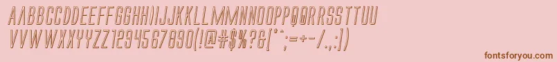 Alienleagueii3Dital Font – Brown Fonts on Pink Background