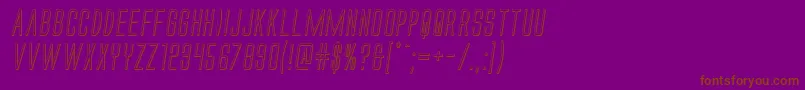 Alienleagueii3Dital Font – Brown Fonts on Purple Background