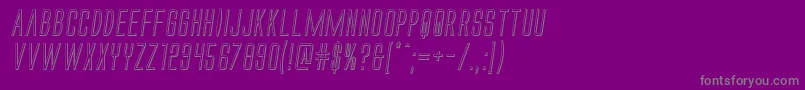 Alienleagueii3Dital Font – Gray Fonts on Purple Background