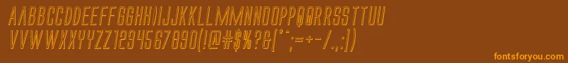 Alienleagueii3Dital Font – Orange Fonts on Brown Background
