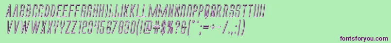 Alienleagueii3Dital Font – Purple Fonts on Green Background