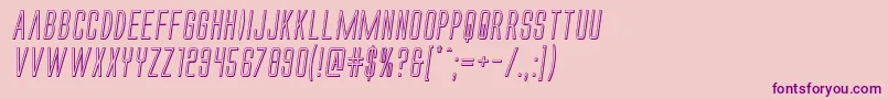 Alienleagueii3Dital Font – Purple Fonts on Pink Background