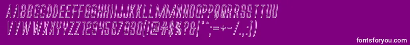Alienleagueii3Dital Font – White Fonts on Purple Background